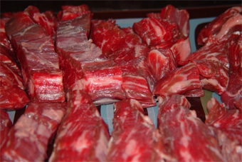 Carne ucraniana volta à Rússia.